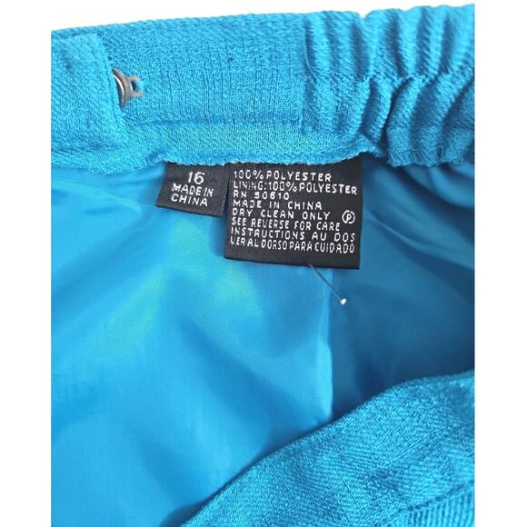 Kasper ASL ~Woman Size 16~Blue Blazer/Skirt Suit Short Sleeve Career Office Wear - Picture 10 of 16
